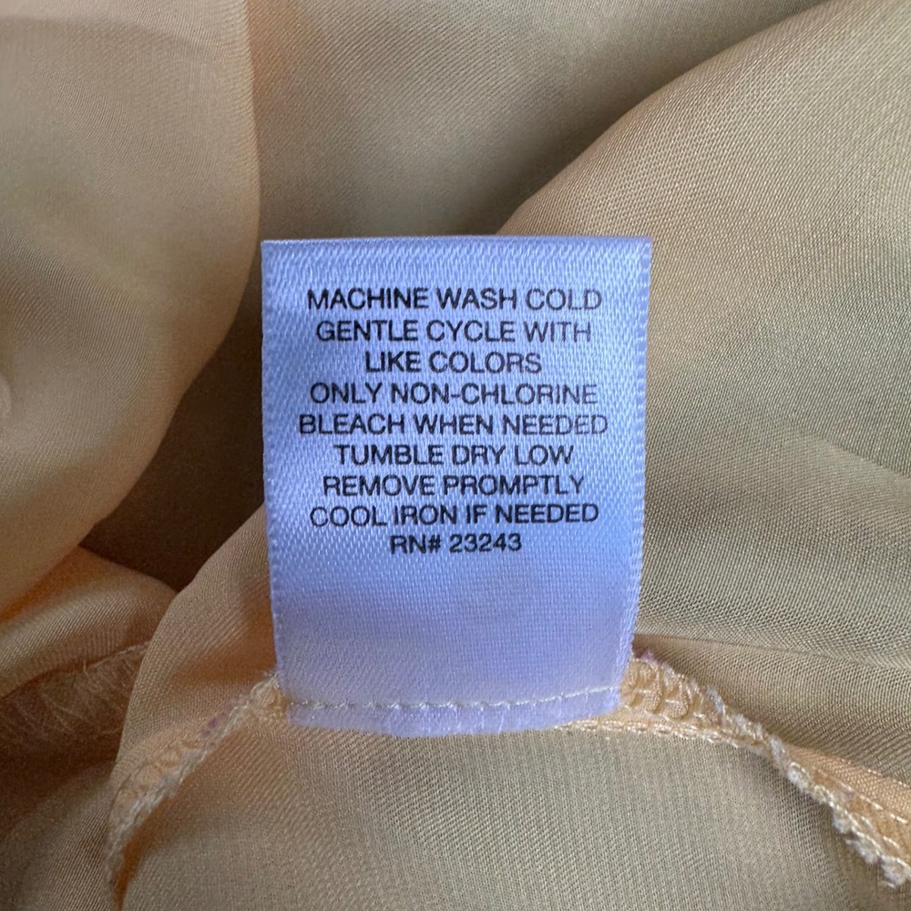 New York & Company Satin Halter Top M Butter Yellow Coquette Balletcore Y2K - Picture 5 of 8